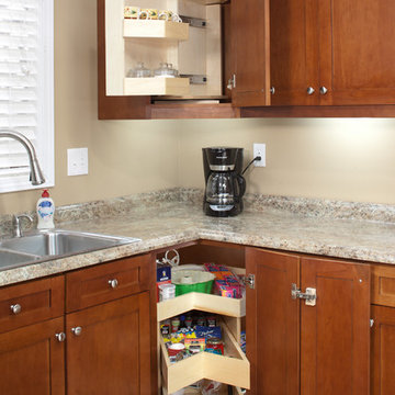 Glide-Around Corner Cabinet Solution