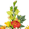 27" Dahlia  Peony and Rose Artificial Silk Floral Half Bouquet