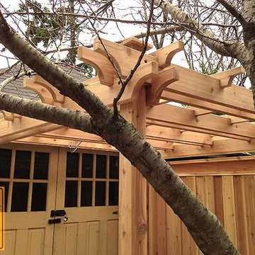 Cedar patio and fence