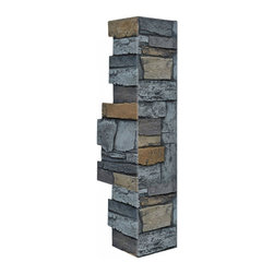 144-36-BRECKENRIDGE DEEP WIDE STACKED CORNER 36"H X 11"W X 1 1/4"D - Wall Panels