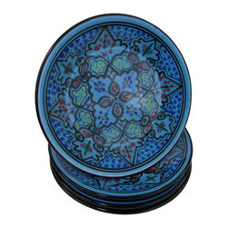 Le Souk Ceramique - Stoneware Side Plates, Set of 4, Sabrine Design - Salad And Dessert Plates