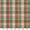 Teal Brown Cream Checkered Luxurious Faux Silk Upholstery Fabric By The Yard