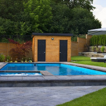 Elegant Landscaping Project In Toronto With Pool Construction & Outdoor Kitchen
