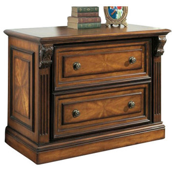 Parker House Huntington Two Drawer Lateral File, Vintage Pecan