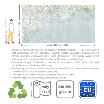 Blossom Drift Custom Wallpaper, European Seamless Material