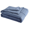 Stayclean Down Alternative Water/Stain Resistant Blanket, Smoke Blue, Full/Queen