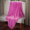 Soft Velvet Fleece Throw Blanket, Pink