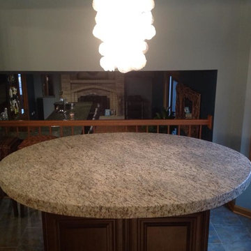 Giallo Ornamental Light Granite With An Oval Island!!