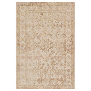 Vibe by Jaipur Living Salerno Outdoor Medallion Gold/Ivory Area Rug 9'6"X12'7"
