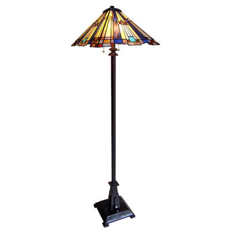 Chloe-Lighting 2-Light Mission Floor Lamp