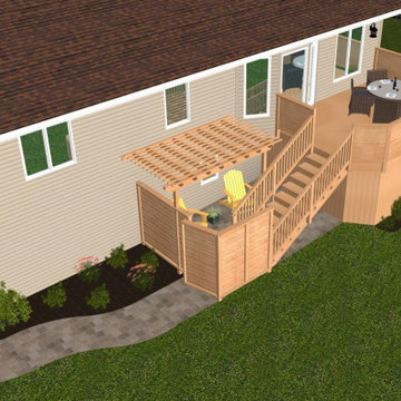 Dartmouth Pressure Treated Deck & Stone Patio