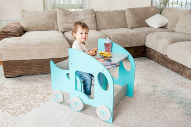 Inspiration for a modern kids' room remodel in Other