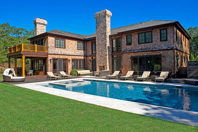 Traditional exterior home idea in New York