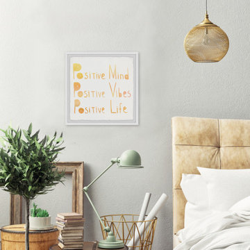 "Positive Mind, Vibes and Love II" Framed Painting Print