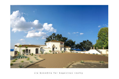 Inspiration for a mediterranean exterior home remodel in Santa Barbara