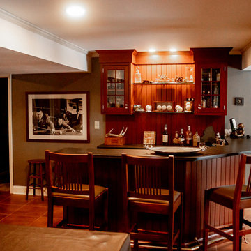 Manlius Basement Bar & Decorative Wall