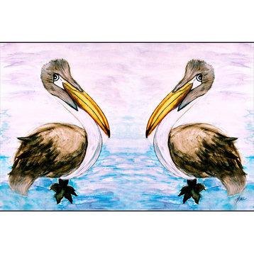 Two Pelicans Rug, 24"x36"