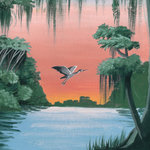 Marmont Hill Inc. - "Florida Everglades" Painting Print on Wrapped Canvas, 16x24 - Bring the best of nature into your home with this print of the Everglades National Park. Featuring a free-flowing bird, reflective blue waters, and gorgeous greenery.Proudly made in the USA, this piece is printed on canvas before it's stretched over non-warping wooden bars for a gallery-wrapped look. With wall-mounting hooks included, this artful accent is ready to hang up as soon as it reaches your front door.