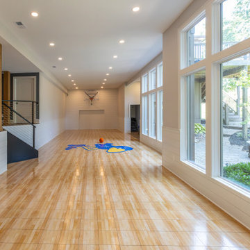 Two-Tiered Basement Designed for Family Fun