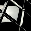 Black Diamond Glass 6x8 Beveled Diamond Decorative Peel & Stick Tile