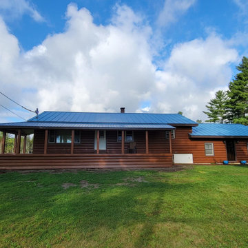 Western Cedar Steel Log Siding Install in Hope Valley, RI