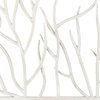 White Branches Iron Firescreen Open Twig Metal Fireplace Screen