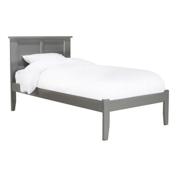 AFI Madison Twin XL Platform Bed with Open Foot Board in Gray