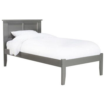 AFI Madison Twin XL Solid Wood Platform Bed with USB Charger in Gray
