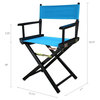 018" Director's Chair Black Frame-Turquoise Canvas