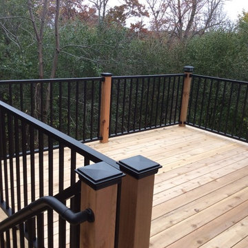 Cedar Deck with Aluminum Railings