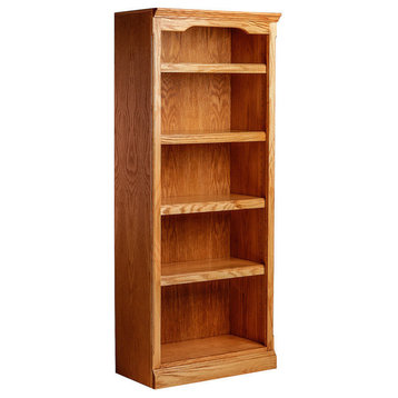 Traditional Oak Bookcase, Natural Alder