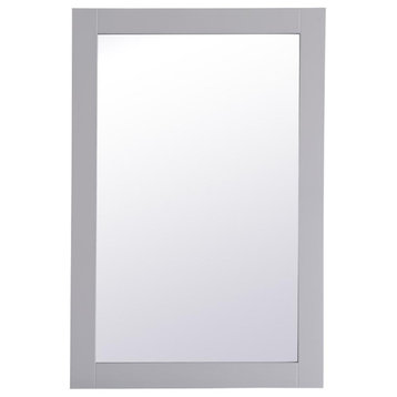 Aqua Rectangle Vanity Mirror 24 Inch In Grey