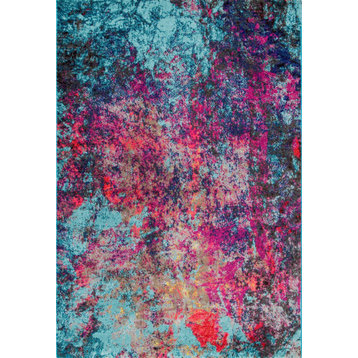 Cloud Nebula Abstract Area Rug, Multi, 8'x10'