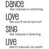 Decal Vinyl Wall Sticker Live Like Its Heaven On Earth Quote, Black