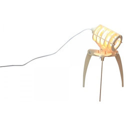 Contemporary Kids Lamps Alien Invader DIY Assembled Wooden Desk Lamp