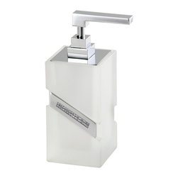 Soap dispenser with swarovski crystal. - Bathroom Accessories