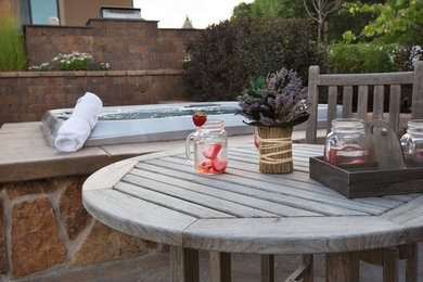 Inspiration for a contemporary pool remodel in Salt Lake City