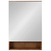 Vin Wall Mirror with Shelves, Rustic Brown 20x30