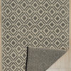 EORC Black Handwoven Wool Durrie Kilim Rug 8' x 10'