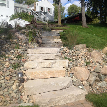 Stone outcropping steps