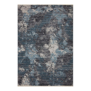 Hauteloom Moon Wool Living Room, Bedroom Area Rug - Transitional,  Traditional - Charcoal,Taupe,Mustard - 4' x 6' 