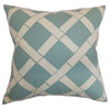 Marianske Geometric Pillow Blue Natural 18"x18"