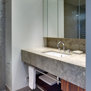 75 Beautiful Gray Bathroom With Limestone Countertops Pictures