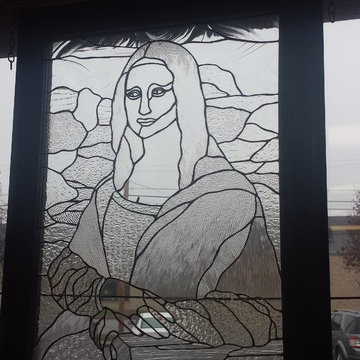 Mona Lisa in clear glass