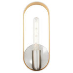 Livex Lighting - Livex LightiRave, 1 Light ADA Wall Sconce, Brushed Nickel/Satin Nickel - Inspired by Scandivian design, the Rave collectionRave 1 Light ADA Wal Brushed Nickel Hand UL: Suitable for damp locations Energy Star Qualified: n/a ADA Certified: n/a  *Number of Lights: 1-*Wattage:60w Medium Base bulb(s) *Bulb Included:No *Bulb Type:Medium Base *Finish Type:Brushed Nickel