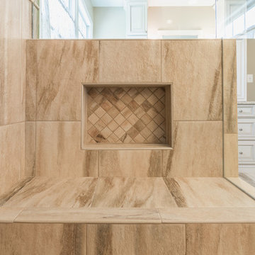 Elegant Master Bathroom with Beautiful Custom Vanity in Ashburn, VA
