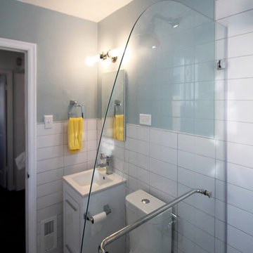East Denver Minimalist White Bathroom & Kitchen Renovation