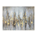 "Abstract Gleaming Gold" Hand Painted Canvas Art