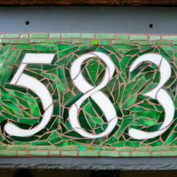3 Digit Handcrafted Mosaic House Numbers - House Numbers