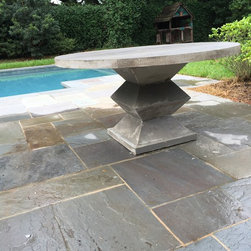 Precast concrete planters and table - Outdoor Dining Tables
